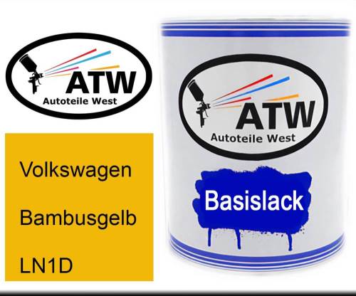 Volkswagen, Bambusgelb, LN1D: 1L Lackdose, von ATW Autoteile West.