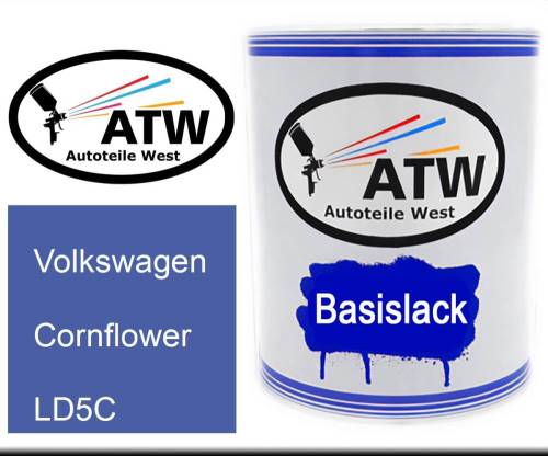 Volkswagen, Cornflower, LD5C: 1L Lackdose, von ATW Autoteile West.