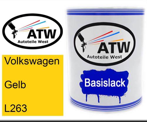 Volkswagen, Gelb, L263: 1L Lackdose, von ATW Autoteile West.