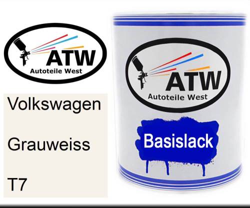 Volkswagen, Grauweiss, T7: 1L Lackdose, von ATW Autoteile West.