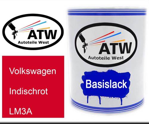 Volkswagen, Indischrot, LM3A: 1L Lackdose, von ATW Autoteile West.