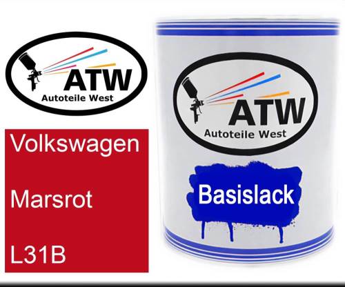 Volkswagen, Marsrot, L31B: 1L Lackdose, von ATW Autoteile West.