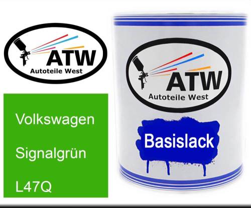 Volkswagen, Signalgrün, L47Q: 1L Lackdose, von ATW Autoteile West.