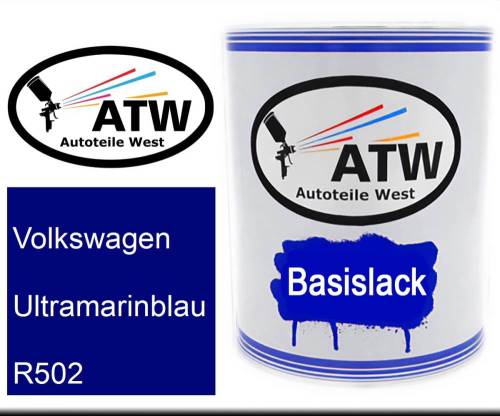 Volkswagen, Ultramarinblau, R502: 1L Lackdose, von ATW Autoteile West.