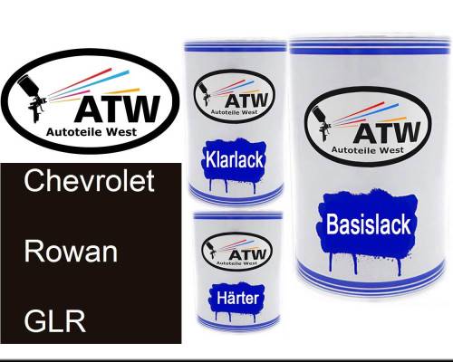 Chevrolet, Rowan, GLR: 500ml Lackdose + 500ml Klarlack + 250ml Härter - Set, von ATW Autoteile West.