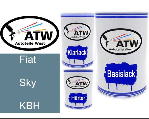 Fiat, Sky, KBH: 500ml Lackdose + 500ml Klarlack + 250ml Härter - Set, von ATW Autoteile West.