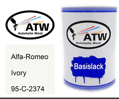 Alfa-Romeo, Ivory, 95-C-2374: 500ml Lackdose, von ATW Autoteile West.