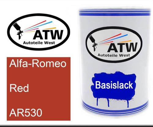 Alfa-Romeo, Red, AR530: 500ml Lackdose, von ATW Autoteile West.