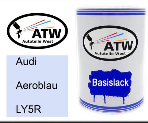 Audi, Aeroblau, LY5R: 500ml Lackdose, von ATW Autoteile West.