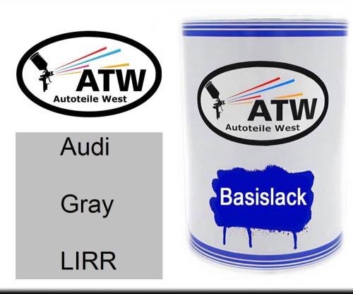 Audi, Gray, LIRR: 500ml Lackdose, von ATW Autoteile West.