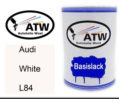 Audi, White, L84: 500ml Lackdose, von ATW Autoteile West.