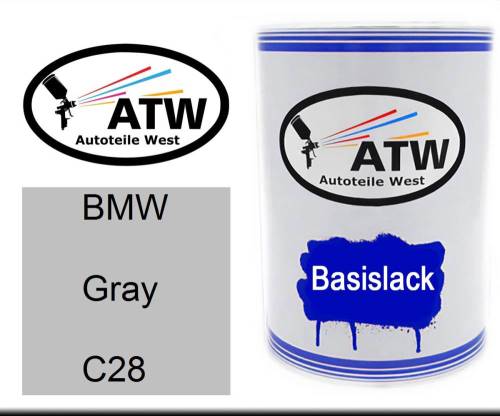 BMW, Gray, C28: 500ml Lackdose, von ATW Autoteile West.