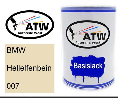 BMW, Hellelfenbein, 007: 500ml Lackdose, von ATW Autoteile West.