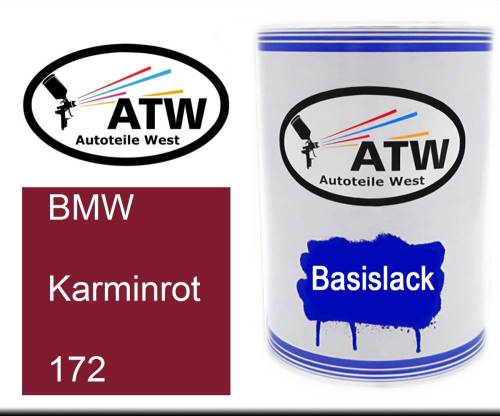 BMW, Karminrot, 172: 500ml Lackdose, von ATW Autoteile West.