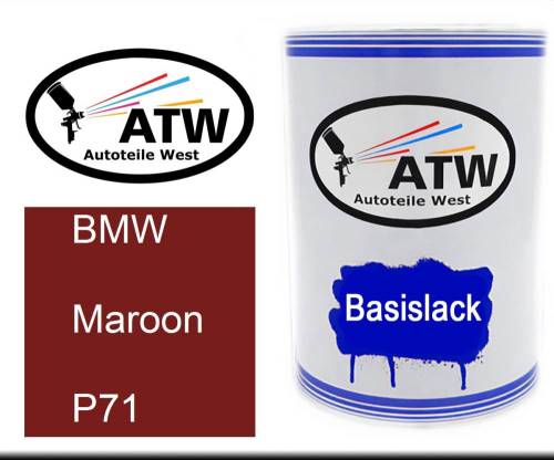 BMW, Maroon, P71: 500ml Lackdose, von ATW Autoteile West.