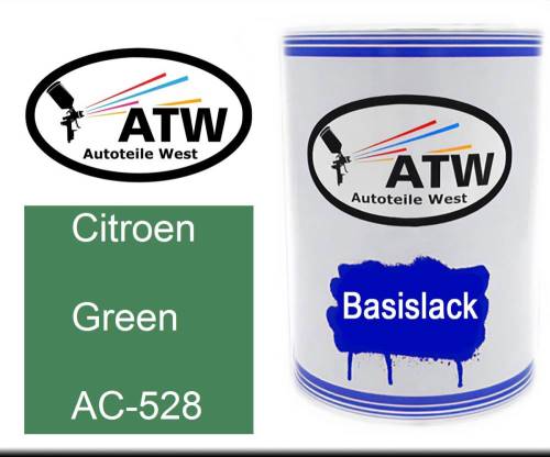 Citroen, Green, AC-528: 500ml Lackdose, von ATW Autoteile West.