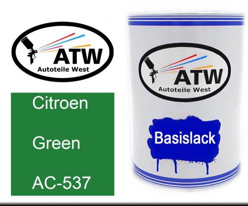 Citroen, Green, AC-537: 500ml Lackdose, von ATW Autoteile West.