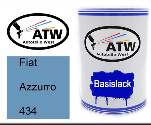 Fiat, Azzurro, 434: 500ml Lackdose, von ATW Autoteile West.