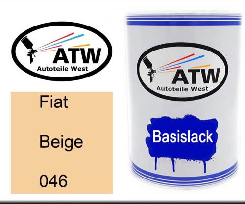 Fiat, Beige, 046: 500ml Lackdose, von ATW Autoteile West.