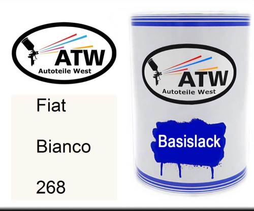 Fiat, Bianco, 268: 500ml Lackdose, von ATW Autoteile West.