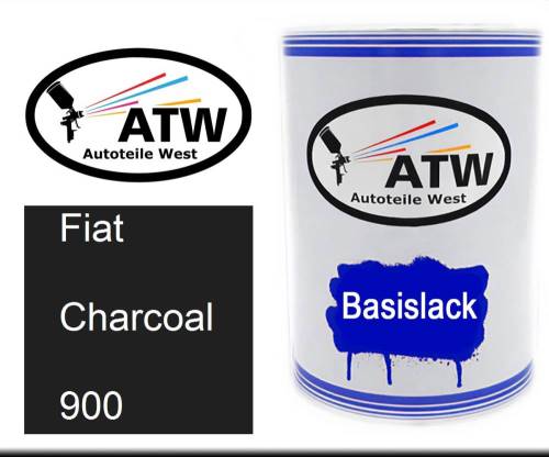 Fiat, Charcoal, 900: 500ml Lackdose, von ATW Autoteile West.