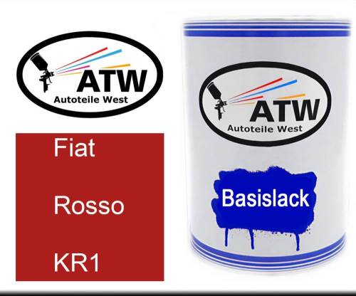 Fiat, Rosso, KR1: 500ml Lackdose, von ATW Autoteile West.