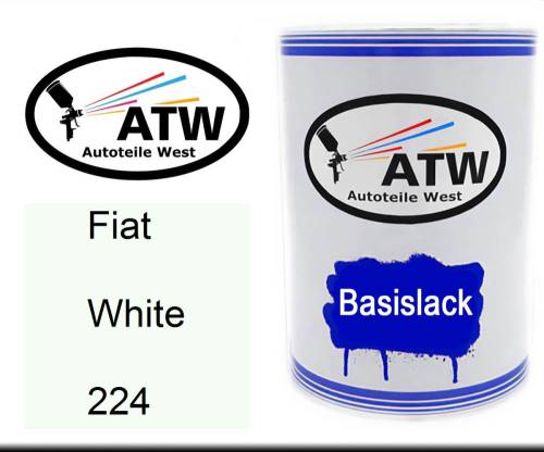 Fiat, White, 224: 500ml Lackdose, von ATW Autoteile West.