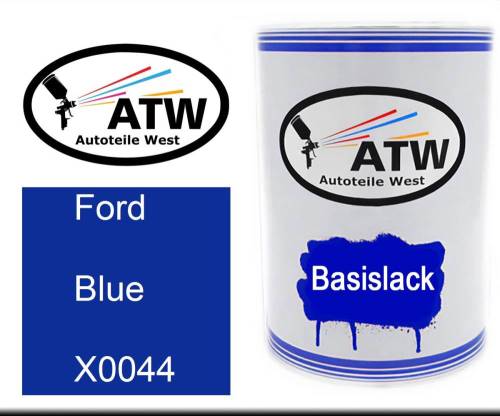 Ford, Blue, X0044: 500ml Lackdose, von ATW Autoteile West.