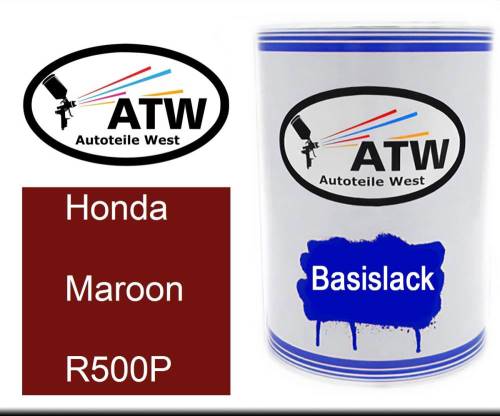 Honda, Maroon, R500P: 500ml Lackdose, von ATW Autoteile West.