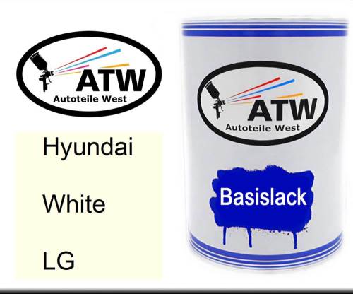 Hyundai, White, LG: 500ml Lackdose, von ATW Autoteile West.