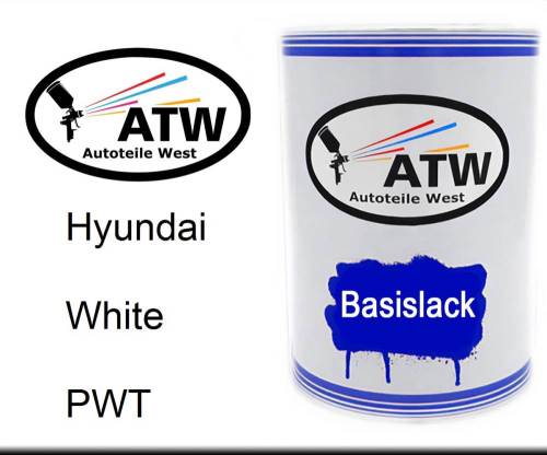 Hyundai, White, PWT: 500ml Lackdose, von ATW Autoteile West.