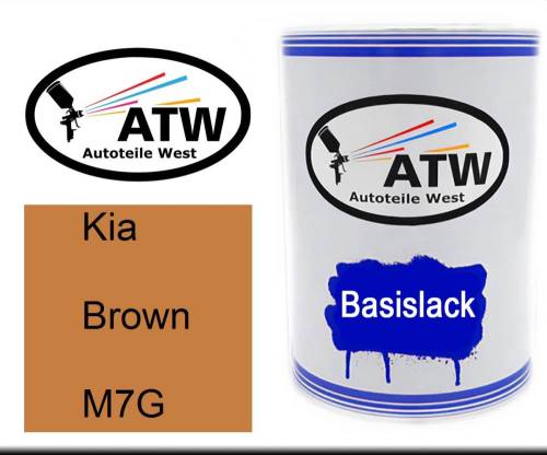 Kia, Brown, M7G: 500ml Lackdose, von ATW Autoteile West.