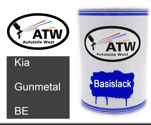 Kia, Gunmetal, BE: 500ml Lackdose, von ATW Autoteile West.