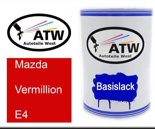 Mazda, Vermillion, E4: 500ml Lackdose, von ATW Autoteile West.