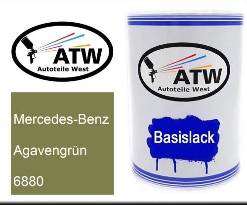 Mercedes-Benz, Agavengrün, 6880: 500ml Lackdose, von ATW Autoteile West.