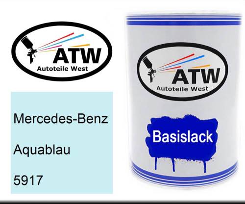 Mercedes-Benz, Aquablau, 5917: 500ml Lackdose, von ATW Autoteile West.