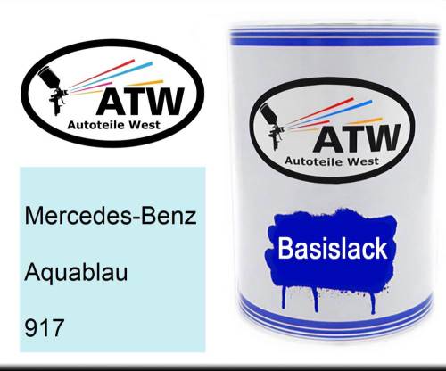 Mercedes-Benz, Aquablau, 917: 500ml Lackdose, von ATW Autoteile West.