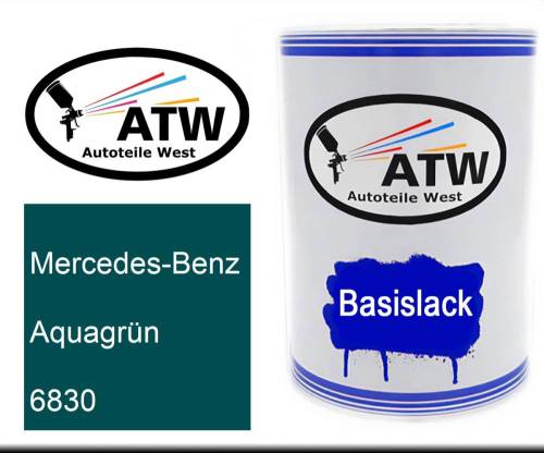 Mercedes-Benz, Aquagrün, 6830: 500ml Lackdose, von ATW Autoteile West.