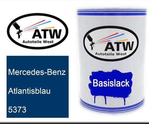 Mercedes-Benz, Atlantisblau, 5373: 500ml Lackdose, von ATW Autoteile West.