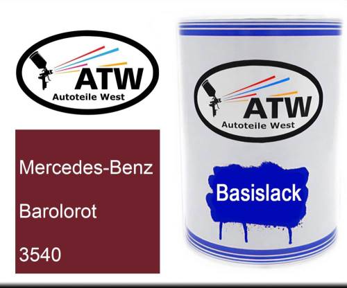 Mercedes-Benz, Barolorot, 3540: 500ml Lackdose, von ATW Autoteile West.