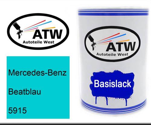 Mercedes-Benz, Beatblau, 5915: 500ml Lackdose, von ATW Autoteile West.