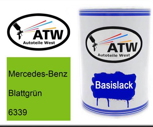 Mercedes-Benz, Blattgrün, 6339: 500ml Lackdose, von ATW Autoteile West.