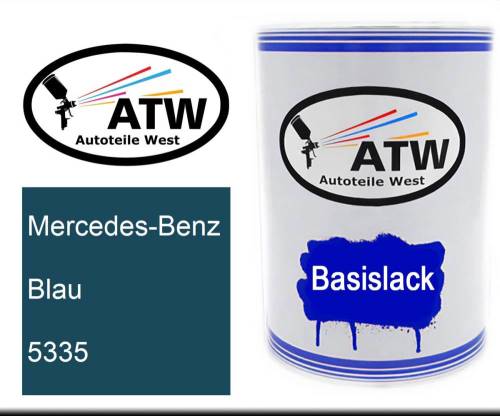 Mercedes-Benz, Blau, 5335: 500ml Lackdose, von ATW Autoteile West.