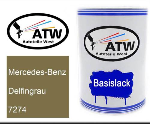 Mercedes-Benz, Delfingrau, 7274: 500ml Lackdose, von ATW Autoteile West.