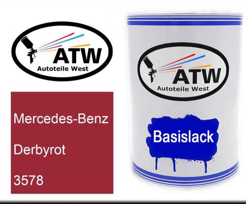 Mercedes-Benz, Derbyrot, 3578: 500ml Lackdose, von ATW Autoteile West.