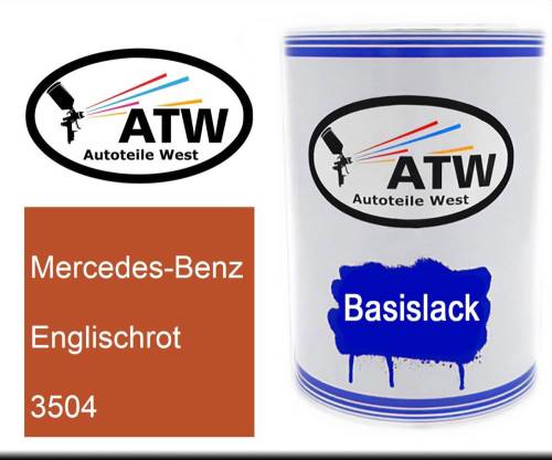 Mercedes-Benz, Englischrot, 3504: 500ml Lackdose, von ATW Autoteile West.