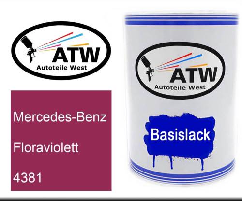 Mercedes-Benz, Floraviolett, 4381: 500ml Lackdose, von ATW Autoteile West.