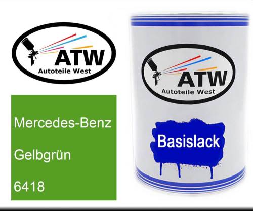 Mercedes-Benz, Gelbgrün, 6418: 500ml Lackdose, von ATW Autoteile West.