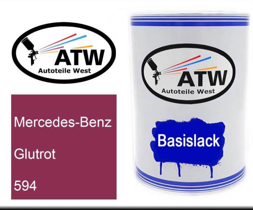 Mercedes-Benz, Glutrot, 594: 500ml Lackdose, von ATW Autoteile West.