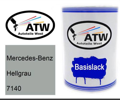 Mercedes-Benz, Hellgrau, 7140: 500ml Lackdose, von ATW Autoteile West.